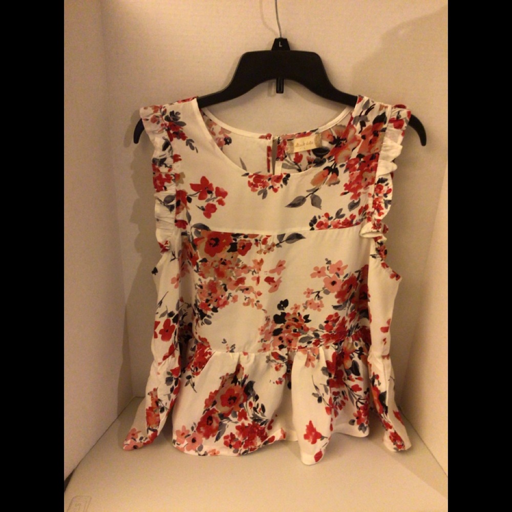 Altaid State White floral blouse